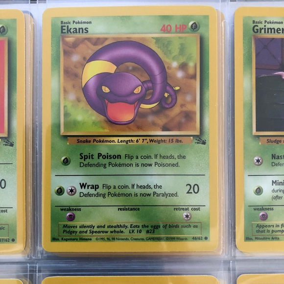 1990’s rare vintage Ekans Pokémon card 46/62 - Picture 1 of 2